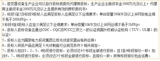 國電投2017度第六十一批集中招標第二批光伏組件、并網(wǎng)逆變器招標公告