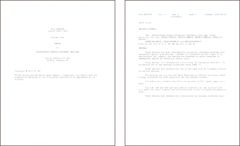 普兆PEDS全型號、多觸點光伏直流開關(guān)通過UL508i認證，再創(chuàng)國內(nèi)UL認證第一