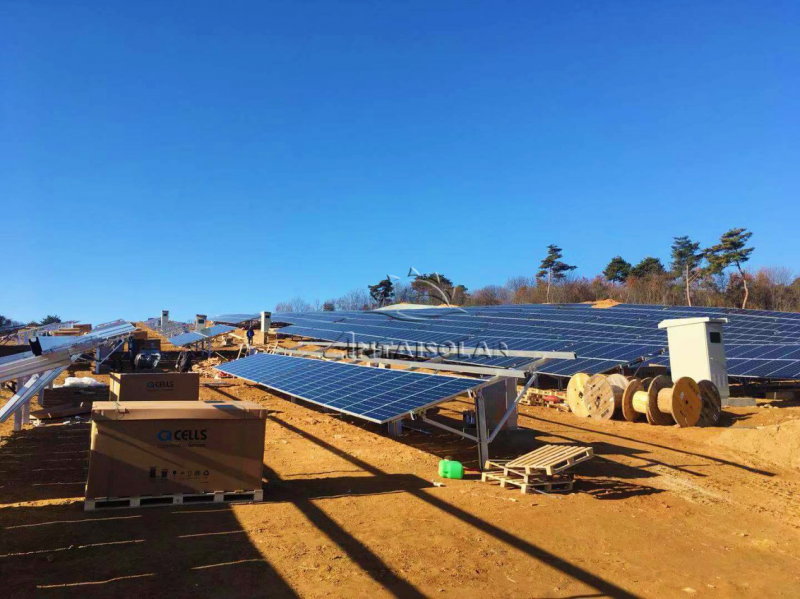 安泰為韓國2.2MW項(xiàng)目提供地面幾型東西可調(diào)單樁支架解決方案